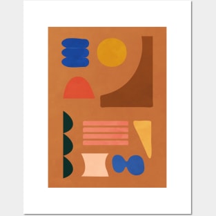 Colorful Modern Abstract Shapes 2 Posters and Art